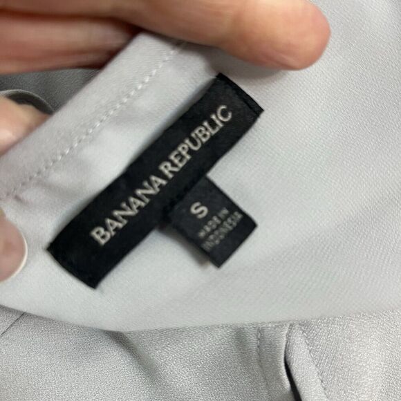 Banana Republic Dress size Small Light Gray Crepe Knee Wedding Church Dinner - Picture 11 of 11